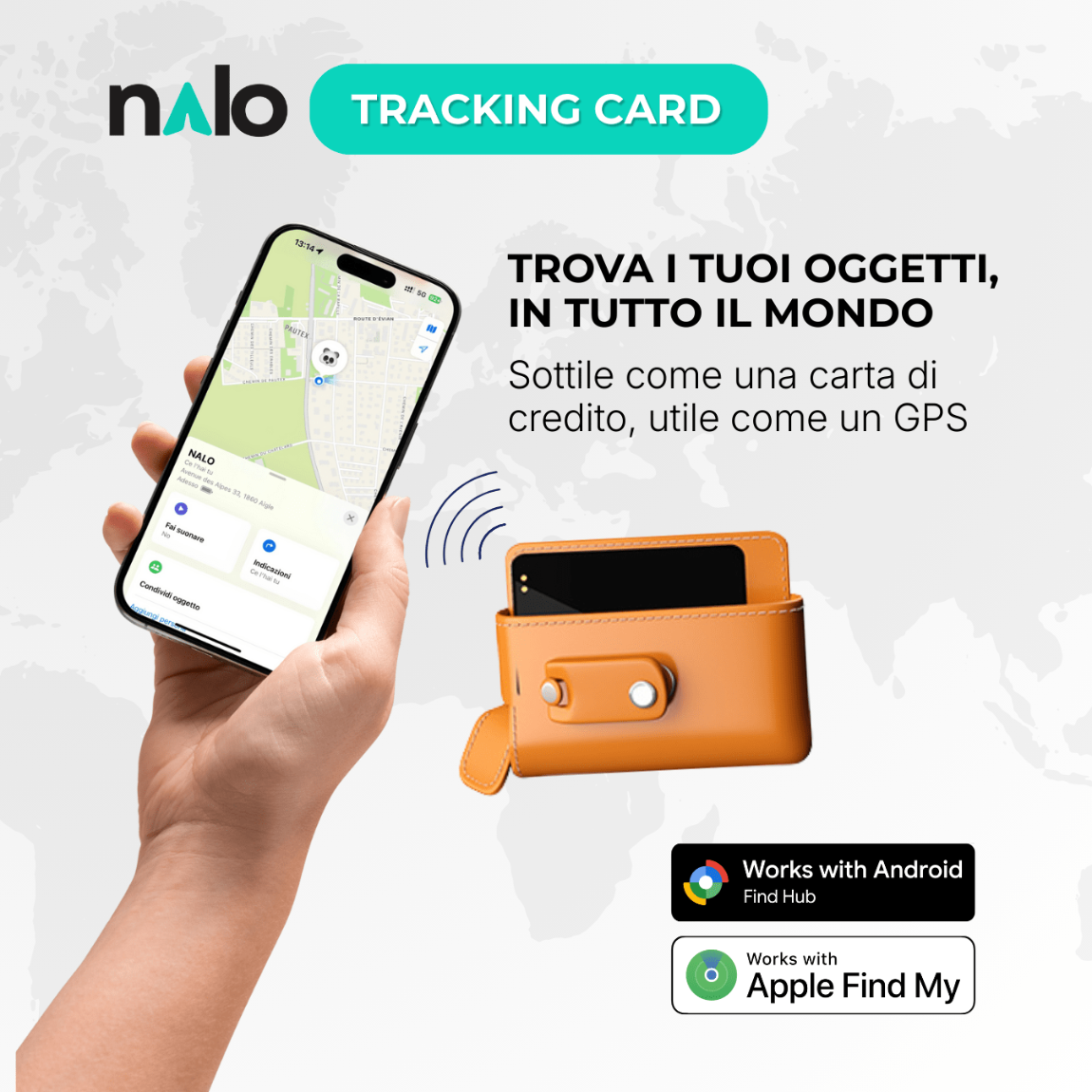 tracking card - NΛLO - funzionalità